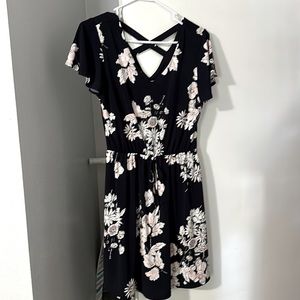 Maurice’s Navy Floral Mini Dress Med